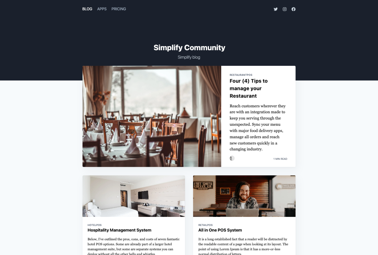 Simplify Blog